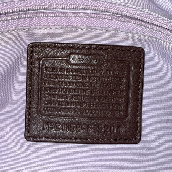 Coach Pleated Brown Leather Shoulder Buckle Bag - Picture 10 of 15